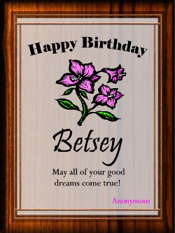 Happy Birthday Betsey